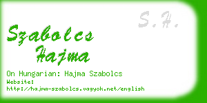 szabolcs hajma business card